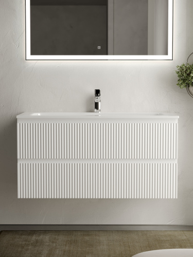 Тумба под раковину Sancos SNOB R SNR100W 100х45х50 подвесная цвет белый - фото 4